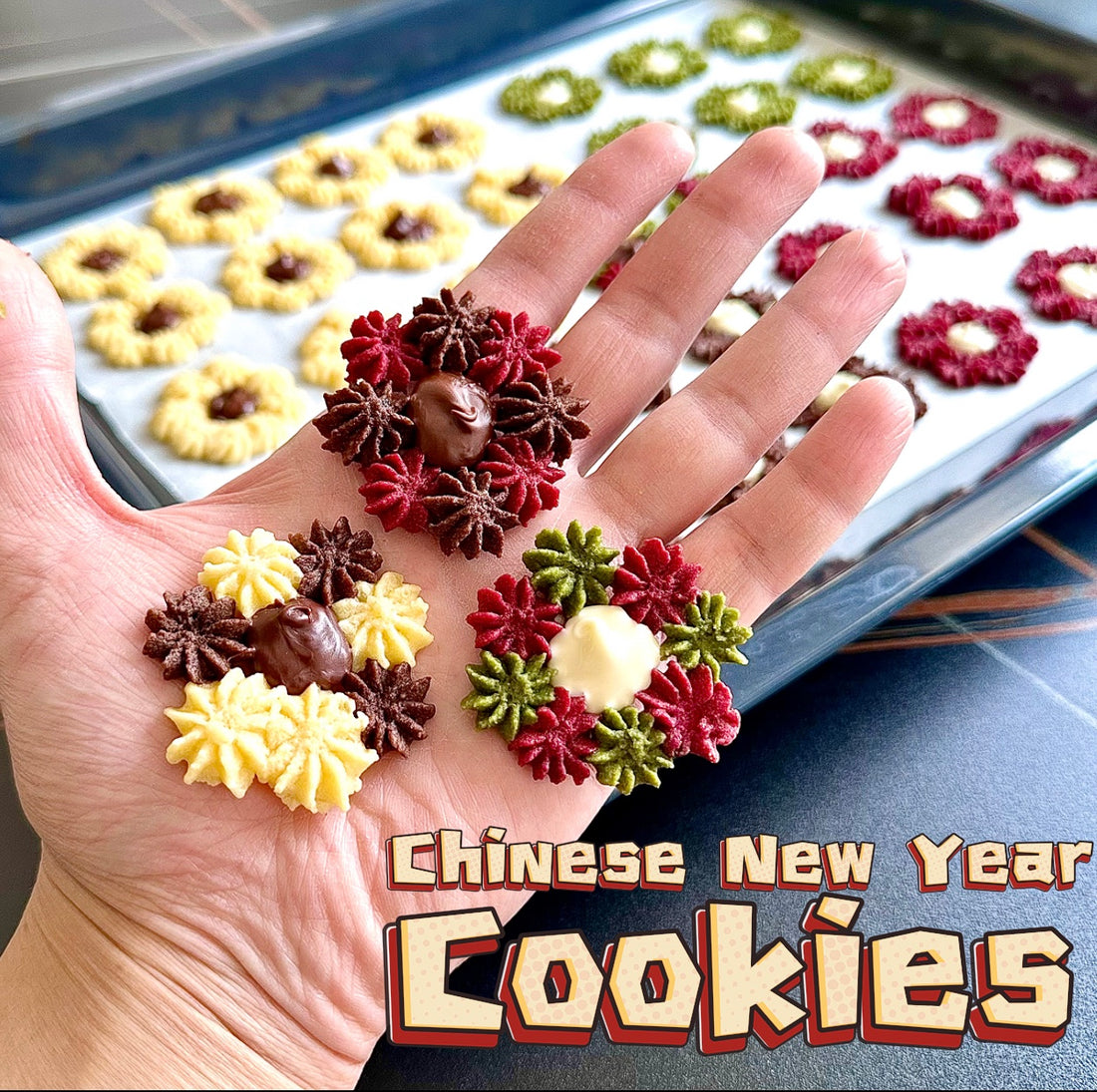 🌺新年花環曲奇Chinese New Year Cookie🍪